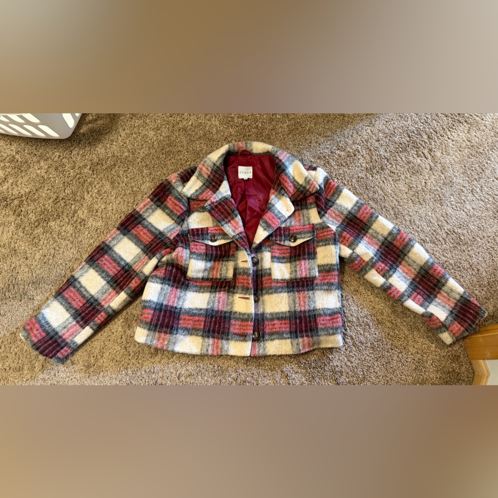 Cyrus Multicolor Plaid Jacket NWOT